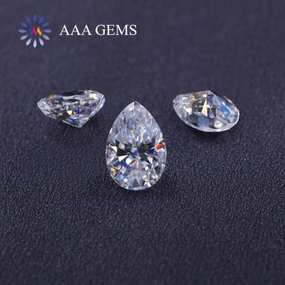 China Jewelry Making GRA Moissanite Supplier Pear Forming Moissanite Diamond Certified Moissanite Price Per Carat for sale