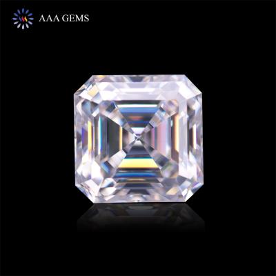 China Star Moissanite Asscher GH Color 0.52ct-5.78ct With GRA Certificate Lab Developed Moissanite Jewelry Setting for sale