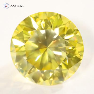 China Jewelry Setting/DIY GRA Certificate Factory Wholesale Price Round Brilliant Cut Color Moissanite Loose Yellow Moissanite for sale