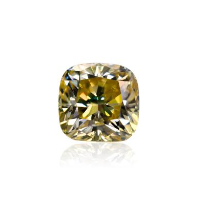 China ROUND Star Cut Chunks Yellow Moissanite Diamond Price Tester Gemstone Beads Loose Moissanite Diamond for sale