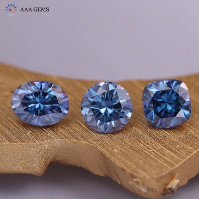 China Wholesale Star Cushion Oval Pear Princess Round Shape Color Moissanite Fancy Cut Blue Moissanite for sale