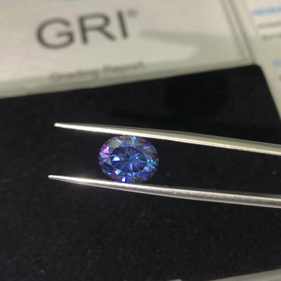 China Colorful Star Wholesale Diamond Moissanite Fancy Oval Shape VVS Lab Created Blue Moissanite Gemstone for sale