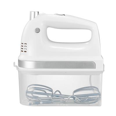 China Bowl-Lift Design Mini Electric 5-Speed ​​Plastic Cover Hand Mixer With Two Chromed Beaters And Hooks for sale