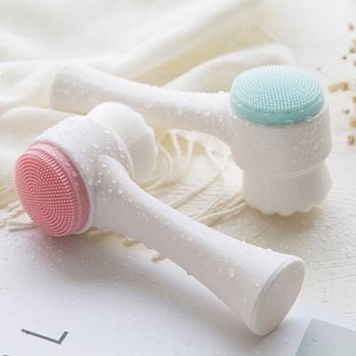 China Face Silicone Cleansing Facial Cleansing Brush Exfoliating Spinning Silicon Cleansing Brush for sale