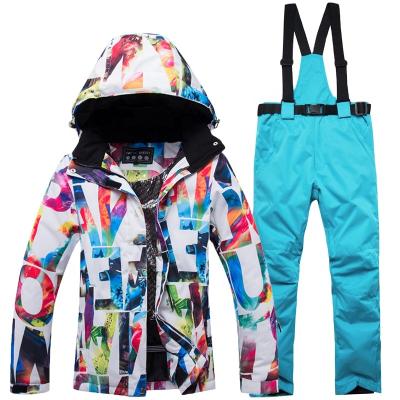 China Odm Anti-UV Ski Jacket Tetrahedral Fabric Women Anti-UV Waterproof OEM Ski Suits for sale