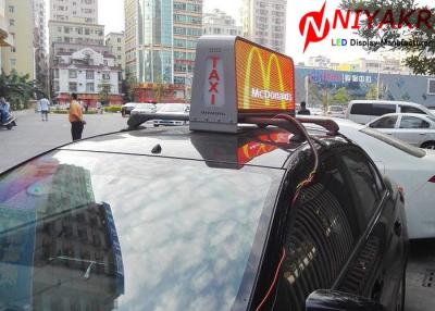 China 5mm Full Color Taxi Top Advertising Signs With 3G 4G Wireless Control for sale