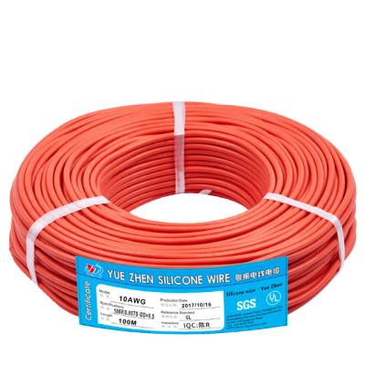 China Factory direct sales 10AWG ultra-thin copper wire heating lead wire spiral cable silicone wire for sale