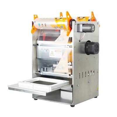 China Automatic Fast Food Box Sealing Machine Cup Meat Tray Sealer Machine for sale