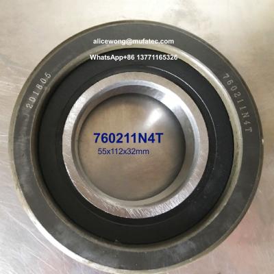 China 760211N4T 55x112x32mm P0 Precision Lift Truck Bearings With  Double Rubber Seals for sale