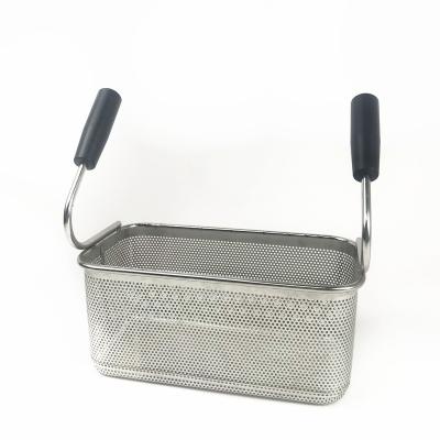 China Viable Stainless Steel Food Skimmer Kitchen Spaghetti Dumpling Pasta Pot Basket for sale