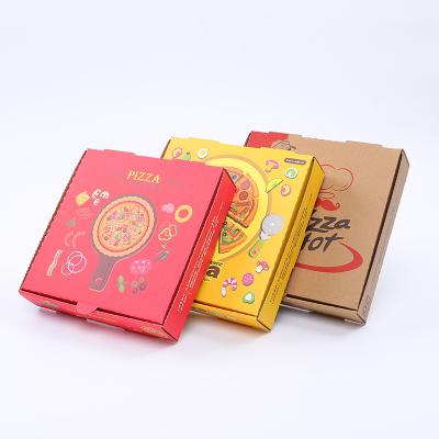 China Recyclable Wholesale Custom Corrugated Black Cardboard 12 Inch Pizza Box for sale