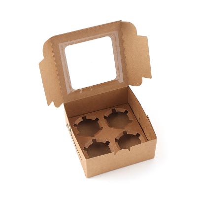 China Recyclable Clear Kraft Paper Window Cookie / Cookie / Cake Box for sale