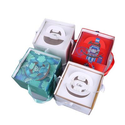 China Recyclable Biodegradable Kraft Paper Packaging Box Cake Box Package for sale