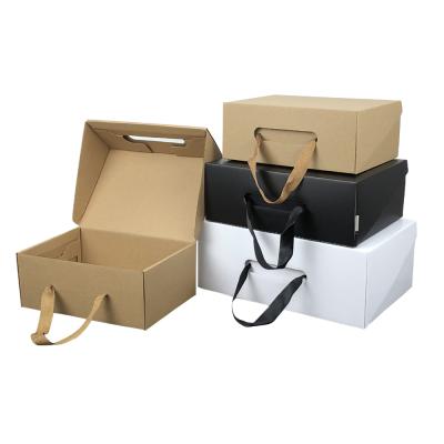 China OEM Recyclable Colored Kraft Paper Corrugated Box Custom Size For Shoe Shipping for sale