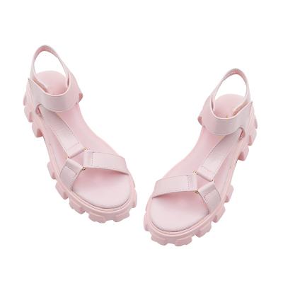 China Hot fashion trend new summer style ladies sandals fashion hook buckle outdoor woman shoes good quality thick unique women sandals for sale