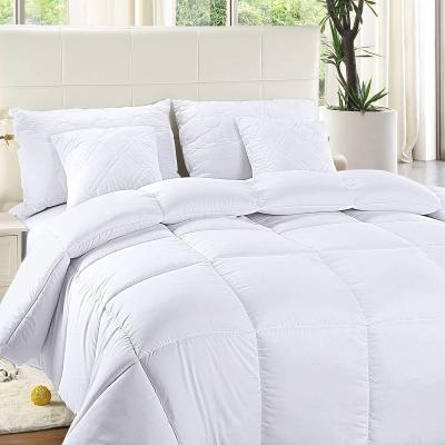 China Breathable Made In China Comforter Comforter Set White King Size Quilted Down Alternative Filling Comforter Set for sale