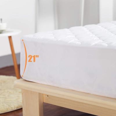 China Single Bed Waterproof Topper Mattress Extra Thick Mattress Topper Waterproof Mattress Protector good quality for sale