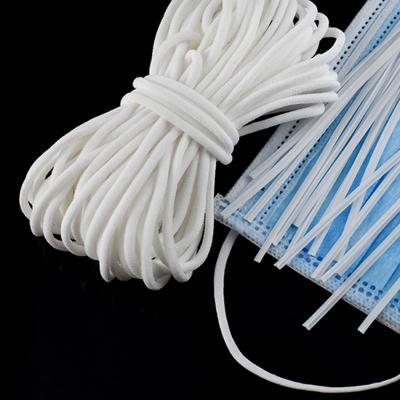 China Viable Ready To Ship Soft Flexible Nylon Spandex Rope Stretchy Flat Durable Elastic Ear Link Loop For DIY for sale