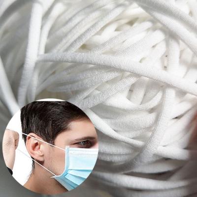 China Direct Supplier Viable 3/4/5mm Ear Loop Elastic Ear Rope Around Disposable Earloop With Adjustable Buckle for sale