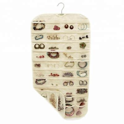 China CANVAS viable ultra 80 pockets pendant jewelry organizer for sale