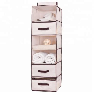 China Sustainable Foldable Fabric Sweater Storage Drawer Hanging Closet Organizer for sale