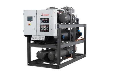 中国 140 Ton Water Cooled Screw Chiller Ethylene Glycol Low Temperature Chiller 販売のため