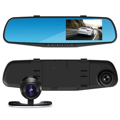 China Competitive Price 4.3 Loop Disc Full Hd 1080p Dual Car Reversing Image Lens Car Rear View Mirror Dvr Drive Recorder for sale