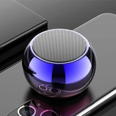 China M3 AirPlay Colorful Wireless Blue Tooth Speaker 3D Mini Electroplating Round Steel Cannon Support U Disk Radio Subwoofer for sale