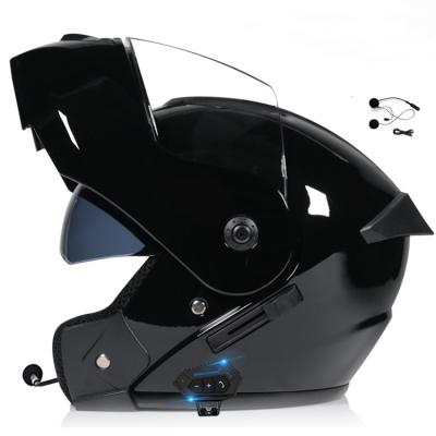 China Open Face Black Couples Intercom Helmet Double Full Mirror Coverage Walkie Talkie Helmet Men And Women Riding Full Face Full Face Helmets for sale