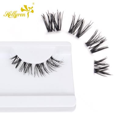 China Pre Cut Lashes Hollyren Style Natural Mink Strip Eyelashes Individual Cluster Lashes 0.07 Segmented DIY Eyelash Extensions for sale