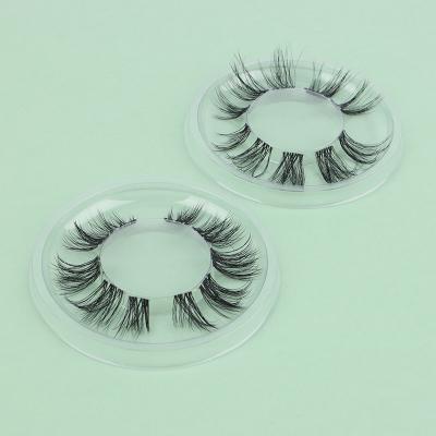 China Pre Cut Lashes Hollyren Different Faux 3D Mink Eyelash Cluster Knot Free Supplies Handmade Private Label Thin Lashes Strip for sale