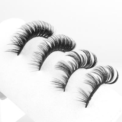 China Hollyren Softer Russian d Strip Eyelashes Curl 100% Natural Faux Mink Lashes With Customized Packaging Handmade Fluffy Lashes 10-16mm for sale