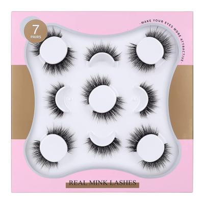 China Dropshipping Thick Invisible Clear Strip Eyelashes Wholesale Seller Natural 3d Eyelashes Mink Lashes 3d False Eyelashes 7/10 pair for sale