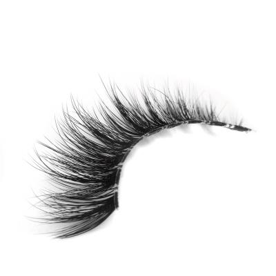 China Double Layer 3D/Lightweight Tapered Soft Custom Packaging Sexy False Mink Eyelashes Private OEM Strip La Pretty Clear Black Faux Mink Eyelash 3D Eyelash Extension for sale