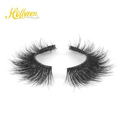 China 1/2 False Mink Human Hair Effect Faux Mink Lashes Mink Light Gray Tip Synthetic False Eyelashes New Arrivals Fiber Materials 2022 New for sale