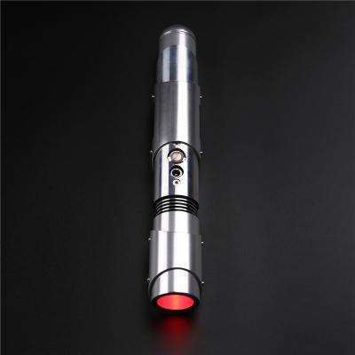 China Aluminum Alloy 6063 Lightsaber Heavy Dueling Saber Metal Grip TXQ Grip With Light Sound Blaster Snap On Clash Light Saber Black for sale