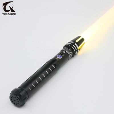 China Fun TXQSABER E-23 Dueling Sensitive Oscillating RGB Colors Pixel Star Wars 12 Color Changing 10 Sound Fonts Lightsaber for sale