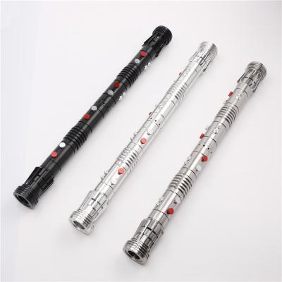 China Aluminum alloy& Dark Polycarbonate TXQsaber Darth Maul Metal Handle Lightsaber Lord Dueling Double Blade Sabers Flash Clash Light Saber for sale