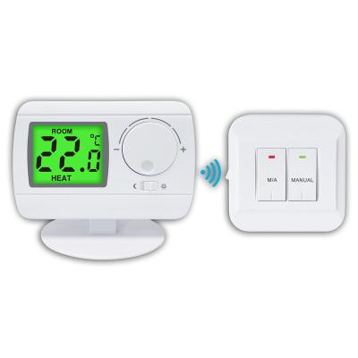 China New EUROPEAN Wireless Floor Heating Cooling System Room Thermostat China With Housing for sale