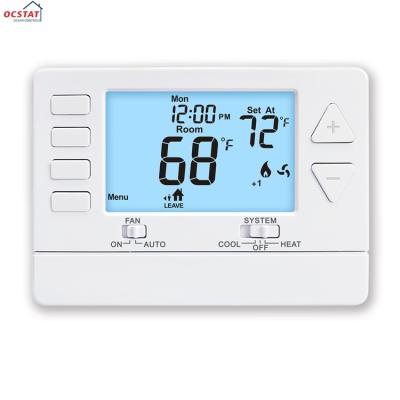 China 2021 New 24V Digital Programmable Energy Saving HVAC Air Conditioner Room Wired Thermostat for sale