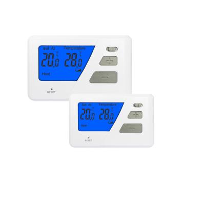 China 220V White ABS Shell LCD Display Boiler Digital Room Thermostat Energy Saving Heating And Cooling for sale