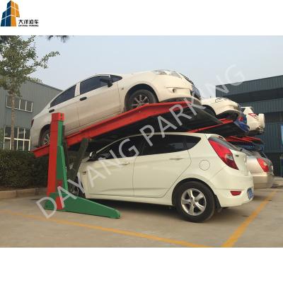 China Steel 2 Floor 2 Post Car System 2 Floor Easy Puzzle Lift Double Parking Elevator for sale