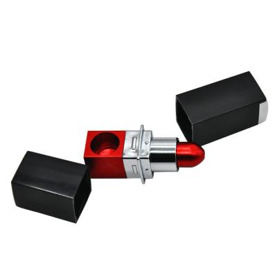 China For Smoking Tobacco Herb Pipes Metal Herb/Tobacco Lipstick Shape Smoking Pipes for sale