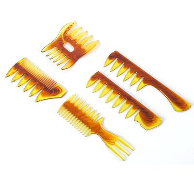 China Salon 5PCS/Set Barber Men&'s Retro Vintage S Wide Tooth Oil Head Comb for sale