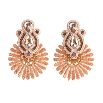 China BOHEMIA Wholesale 2021 Fashion Soutache Earrings Ladies Handmade Luxury Lace Sales Women Earrings Party Girls Pendant Jewelry for sale