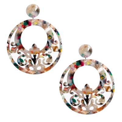 China Fashion 2022 BOHEMIA Hawksbill Knot Earrings Jewelry Design Cellulose Acetate Jewelry China Geometric Acrylic OEM ODM New for sale