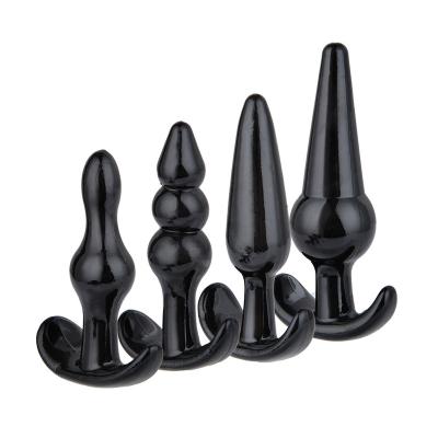 China Anal Toy Sex Toys Anal Plug 4-Piece Set For Men/Women Masturbation Products Toys Adult Backyard Anal Beads for sale