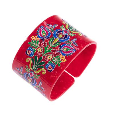 China Romantic Colorful Flower Bracelets Women Fashion Acetate Acrylic Bracelets Accessories Tortoiseshell Girls Surf Wrist Jewelry Wholesale for sale