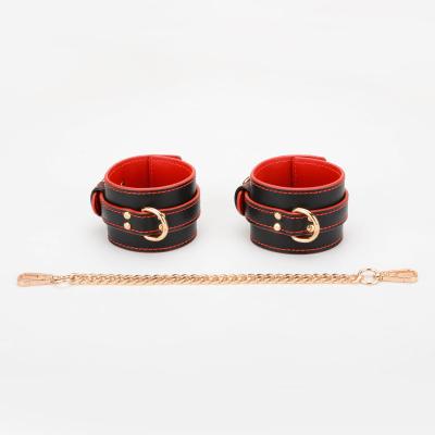 China BDSM Sex SM Alternative Toys PU Handcuffs Bondage Sex Toys Adult Toys Handcuffs Bracelet for sale