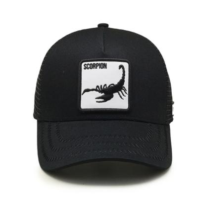 China JOINT Discreet Outdoor Black Caps Embroidered With Animal Patterns On Truck Caps for sale